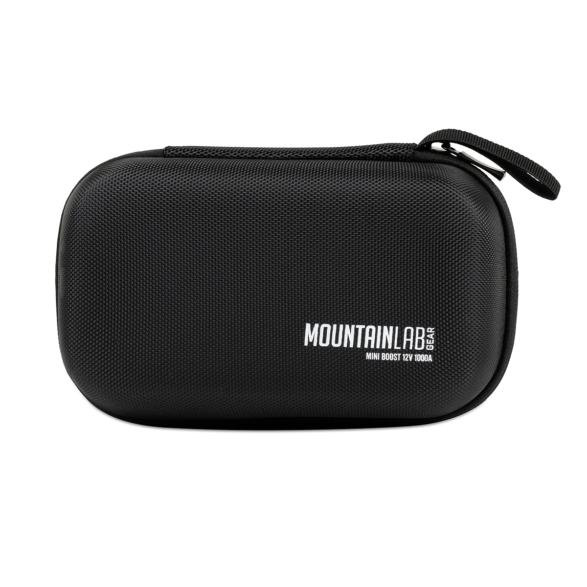 Durable black carrying case for Mini Boost 12V 1000A Battery Booster, ideal for portable vehicle emergency storage.