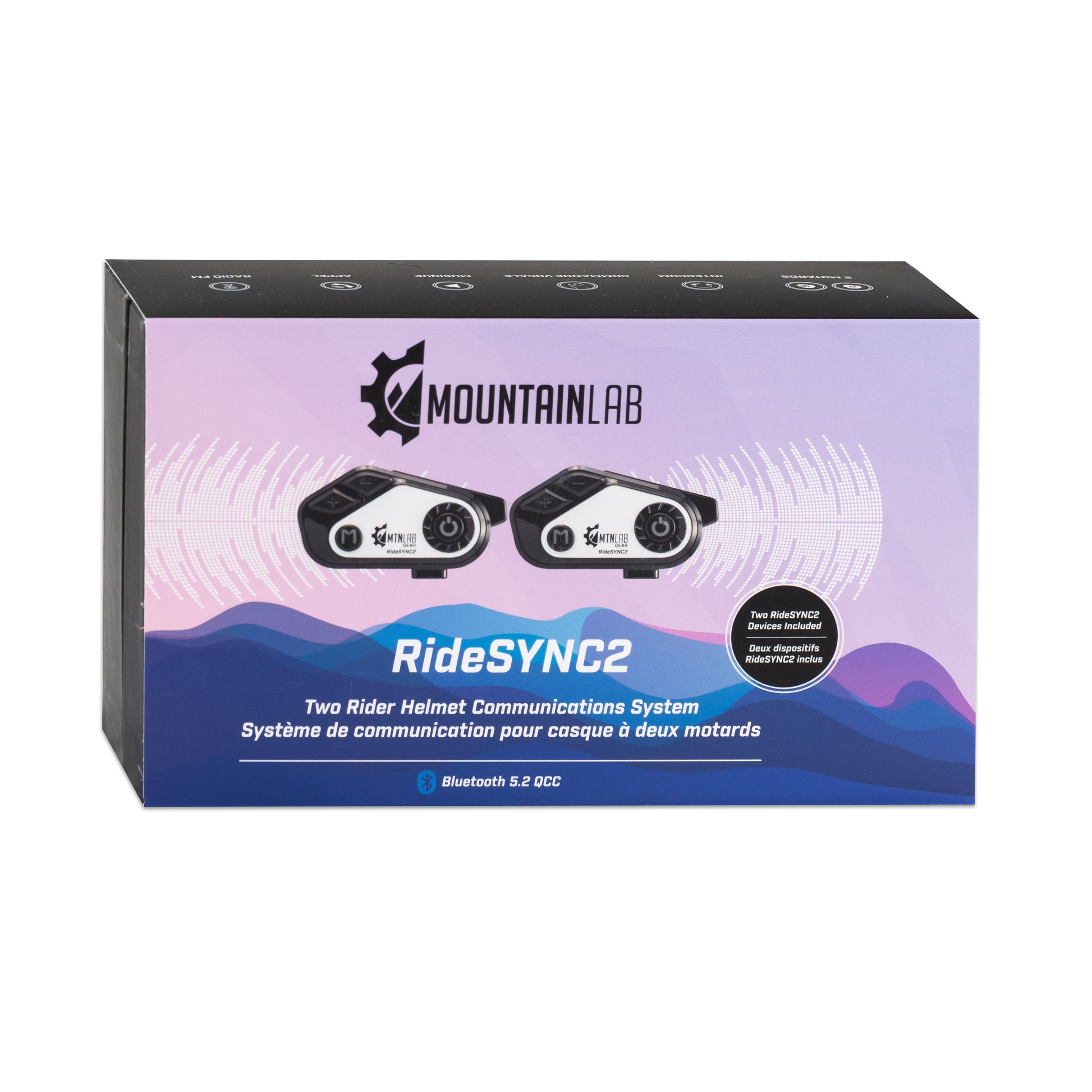 bike helmet 2-way radio Mountain Lab RideSYNC2 Two Rider Helmet Communications System