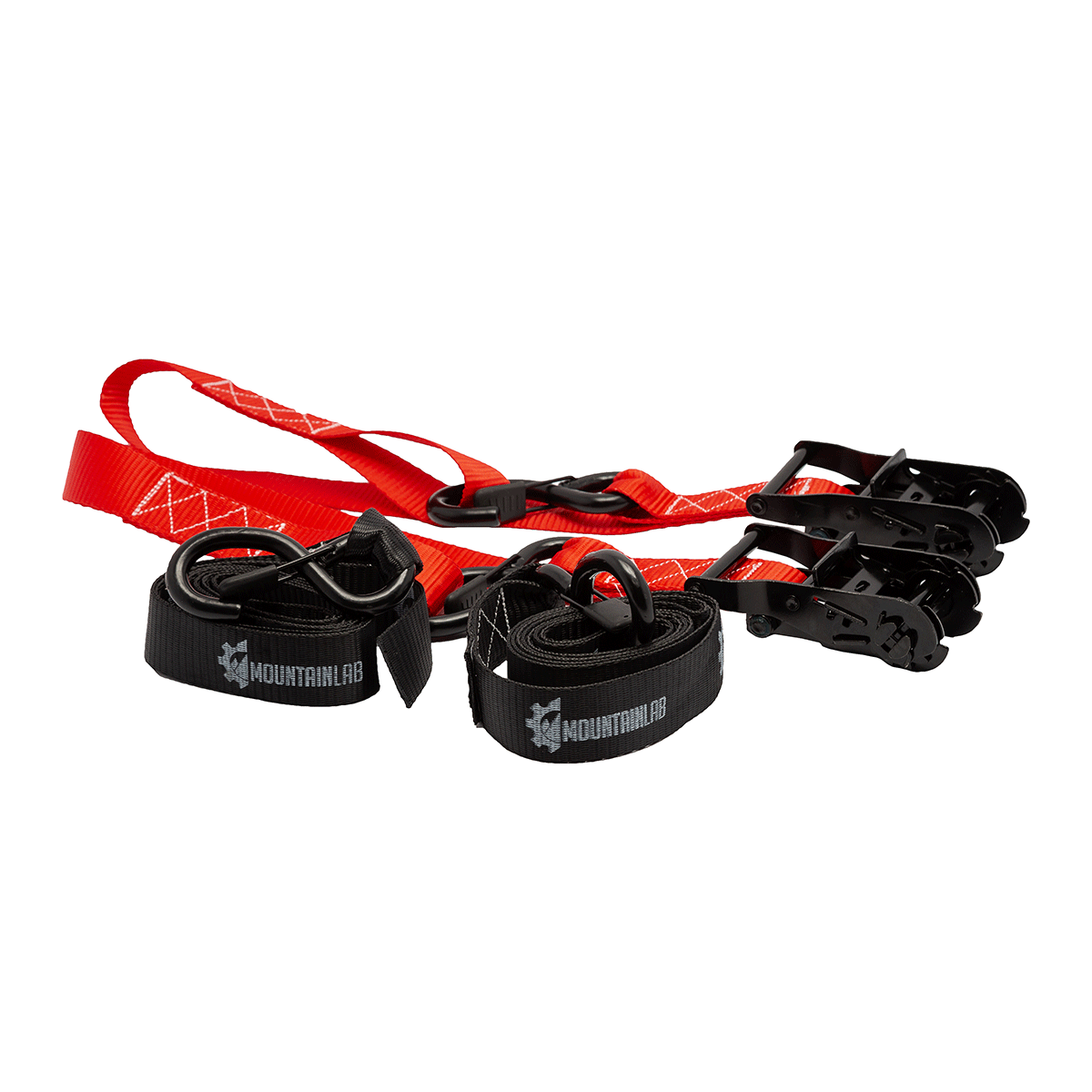 Motorcycle Tie Down Straps 4-Pack - 3000lb Lab Tested, Heavy Duty Nylon, Push Button Cam Buckle